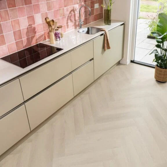 Ambiant - Spigato Navaro Fischgrät Beige Click PVC