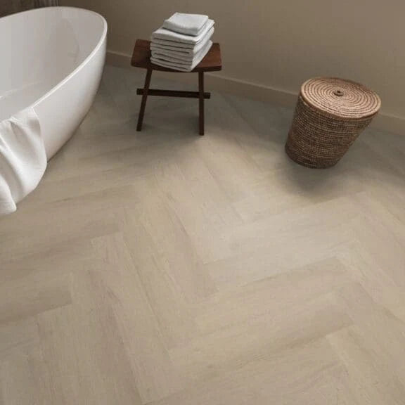 Ambiant - Spigato Navaro Fischgrät Beige Click PVC